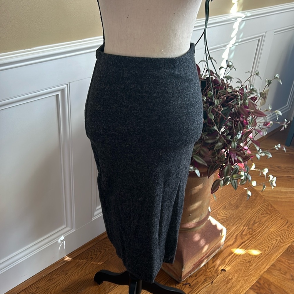 Express charcoal gray midi skirt